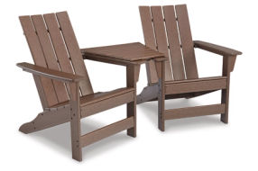 Signature Design by Ashley Emmeline 2 Adirondack Chairs with Tete-A-Tete Table