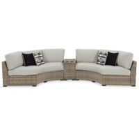 Signature Design by Ashley Calworth 3-Piece Outdoor Sectional-Beige