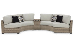 Signature Design by Ashley Calworth 3-Piece Outdoor Sectional-Beige