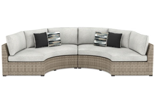 Signature Design by Ashley Calworth 2-Piece Outdoor Sectional-Beige