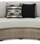 Signature Design by Ashley Calworth 2-Piece Outdoor Sectional with Ottoman-Bei