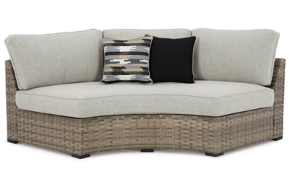 Signature Design by Ashley Calworth 2-Piece Outdoor Sectional with Ottoman-Bei