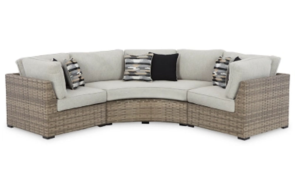 Signature Design by Ashley Calworth 3-Piece Outdoor Sectional-Beige