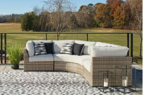 Signature Design by Ashley Calworth 3-Piece Outdoor Sectional-Beige