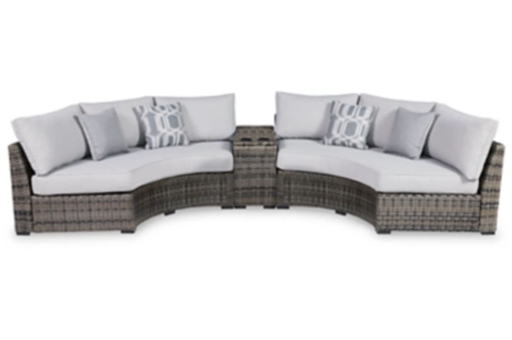 Signature Design by Ashley Harbor Court 3-Piece Outdoor Sectional-Gray