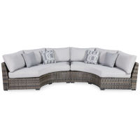 Signature Design by Ashley Harbor Court 2-Piece Outdoor Sectional-Gray