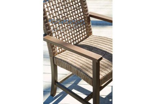 Signature Design by Ashley Germalia Outdoor Dining Table with 4 Chairs-Brown