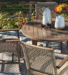 Signature Design by Ashley Germalia Outdoor Dining Table with 4 Chairs-Brown