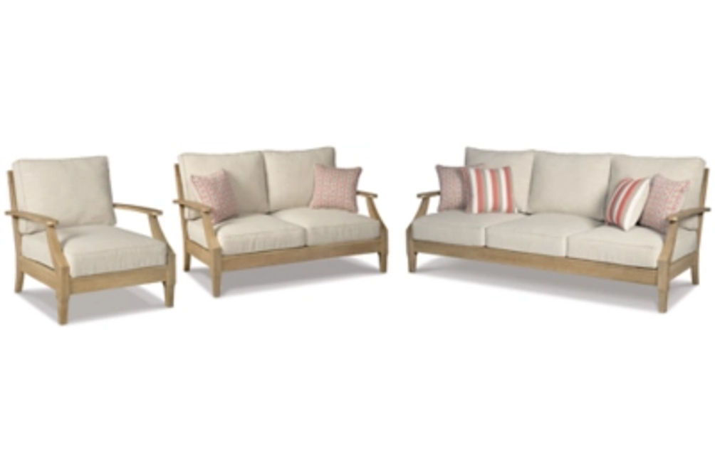 Signature Design by Ashley Clare View Outdoor Sofa, Loveseat and Lounge Chair-