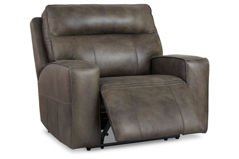 Signature Design by Ashley Game Plan Oversized Power Recliner-Concrete