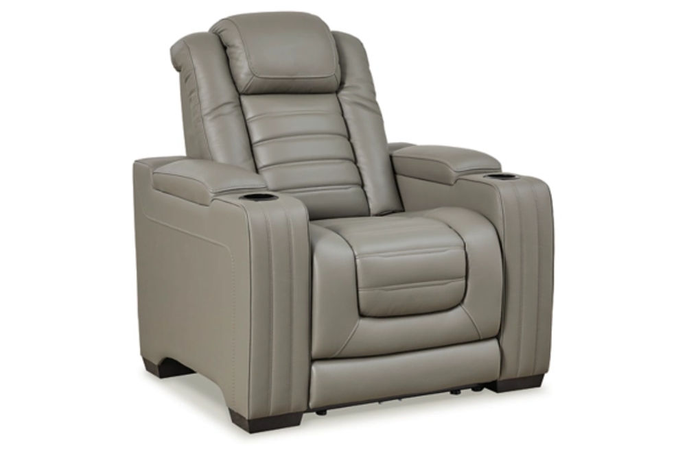 Signature Design by Ashley Backtrack Power Recliner-Gray