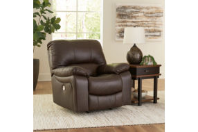 Signature Design by Ashley Leesworth Power Recliner-Dark Brown