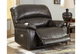 Signature Design by Ashley Hallstrung Oversized Power Recliner-Gray