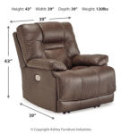 Signature Design by Ashley Wurstrow Power Recliner-Umber