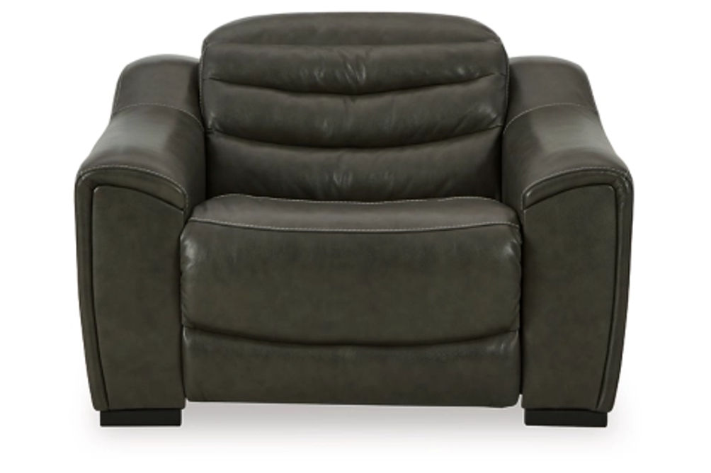 Signature Design by Ashley Center Line Power Recliner-Dark Gray