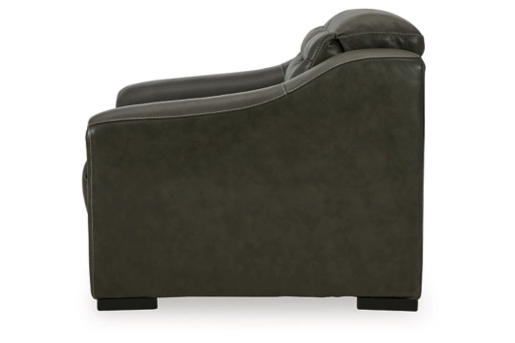 Signature Design by Ashley Center Line Power Recliner-Dark Gray