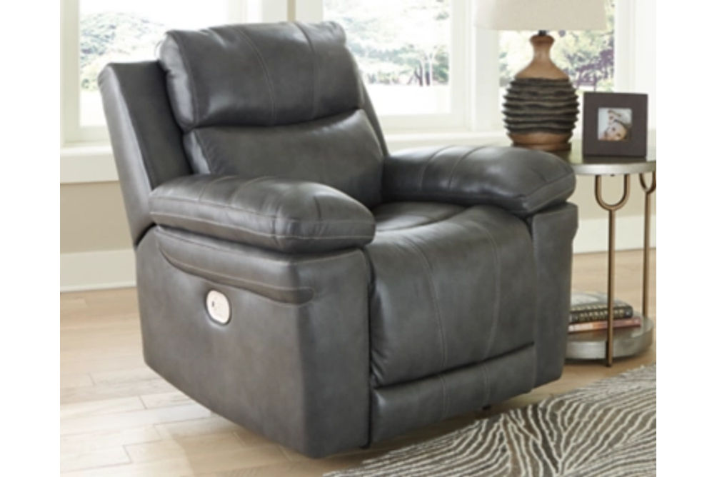 Signature Design by Ashley Edmar Power Recliner-Charcoal