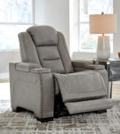 Signature Design by Ashley The Man-Den Power Recliner-Gray