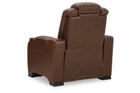 Signature Design by Ashley The Man-Den Power Recliner-Mahogany