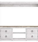 Signature Design by Ashley Willowton 4-Piece Entertainment Center-Whitewash