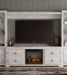 Signature Design by Ashley Willowton 4-Piece Entertainment Center with Electri