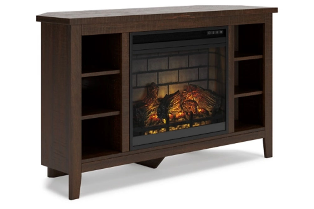 Signature Design by Ashley Camiburg Corner TV Stand with Electric Fireplace-Wa