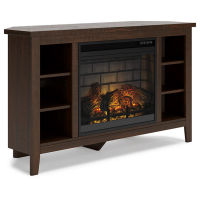 Signature Design by Ashley Camiburg Corner TV Stand with Electric Fireplace-Wa