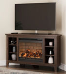 Signature Design by Ashley Camiburg Corner TV Stand with Electric Fireplace-Wa