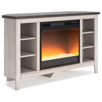 Signature Design by Ashley Dorrinson Corner TV Stand with Electric Fireplace-T