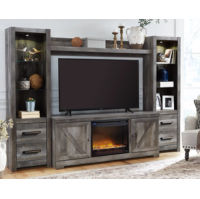 Signature Design by Ashley Wynnlow 4-Piece Entertainment Center with Electric