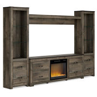 Signature Design by Ashley Trinell 4-Piece Entertainment Center with Electric