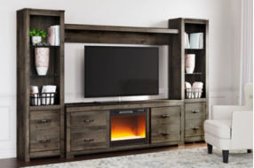 Signature Design by Ashley Trinell 4-Piece Entertainment Center with Electric