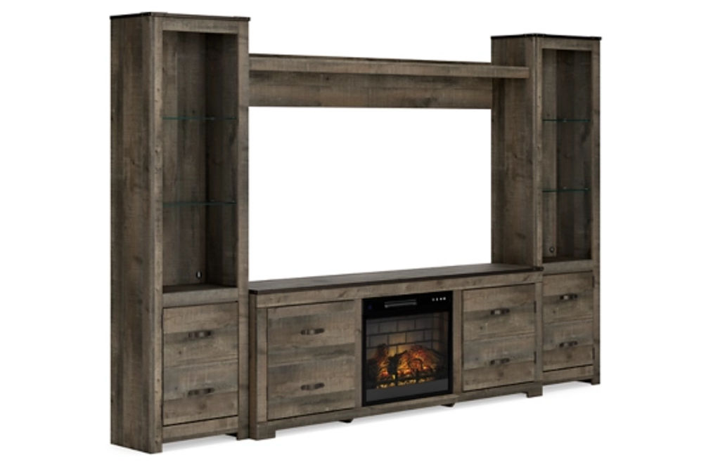 Signature Design by Ashley Trinell 4-Piece Entertainment Center with Electric