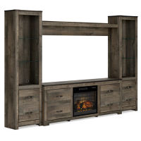 Signature Design by Ashley Trinell 4-Piece Entertainment Center with Electric