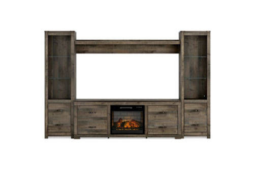 Signature Design by Ashley Trinell 4-Piece Entertainment Center with Electric