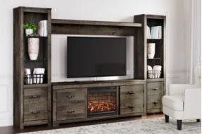 Signature Design by Ashley Trinell 4-Piece Entertainment Center with Electric