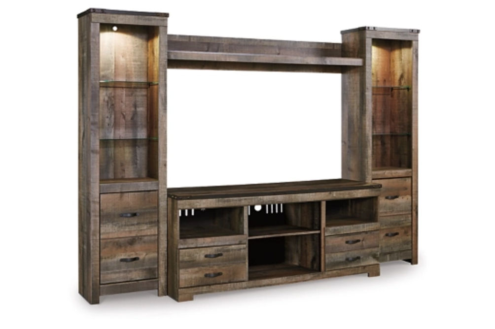 Signature Design by Ashley Trinell 4-Piece Entertainment Center-Brown