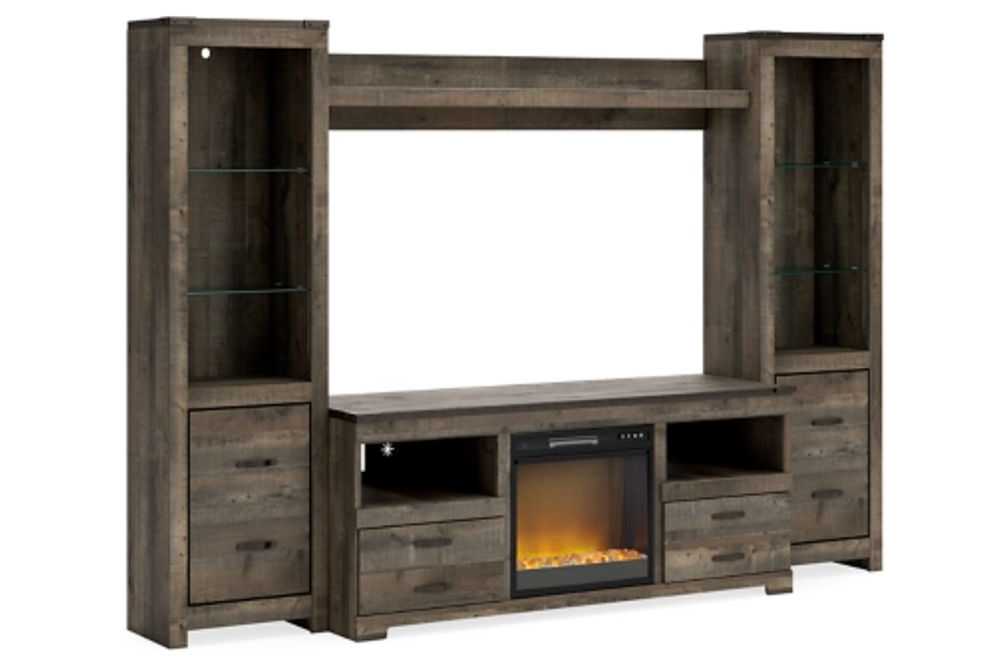 Signature Design by Ashley Trinell 4-Piece Entertainment Center with Electric