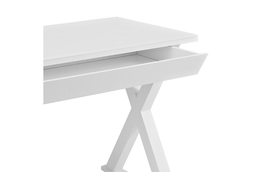 Walker Edison - Modern X-Leg Computer Desk - White