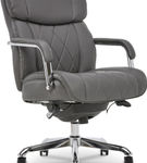 La-Z-Boy - Comfort and Beauty Sutherland Diamond-Quilted Bonded Leather Office Chair - Moon Rock Gr