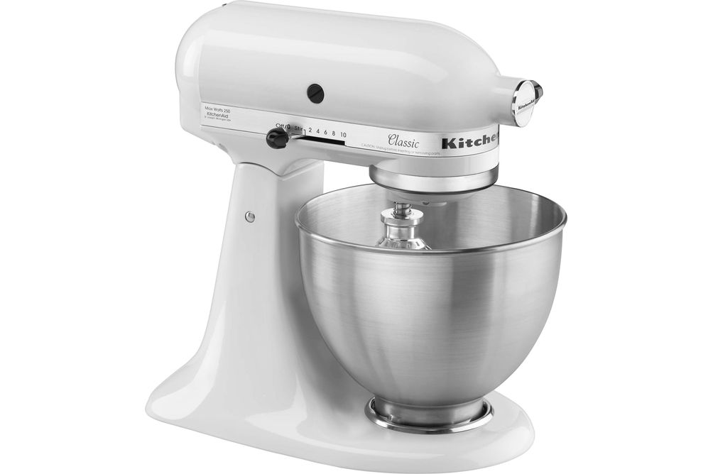 KitchenAid - Classic Series 4.5 Quart Tilt-Head Stand Mixer - K45SSWH - Blanco