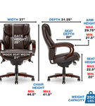 La-Z-Boy - Bellamy Executive Office Chair - Coffee Brown - Bonded Leather