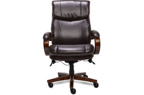 La-Z-Boy - Big & Tall Air Bonded Leather Executive Chair - Vino Brown