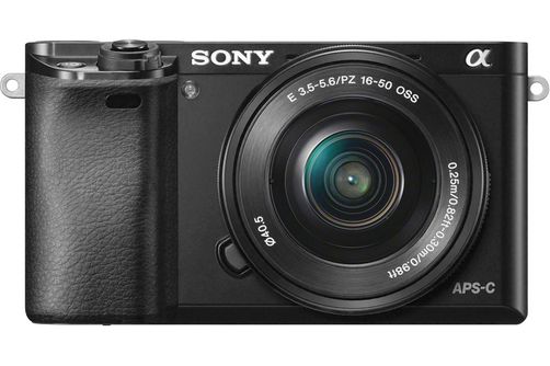 Sony - Alpha a6000 Mirrorless Camera with 16-50mm Retractable Lens - Black