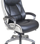 Serta - Lautner Executive Office Chair - Black with White Mesh Accents