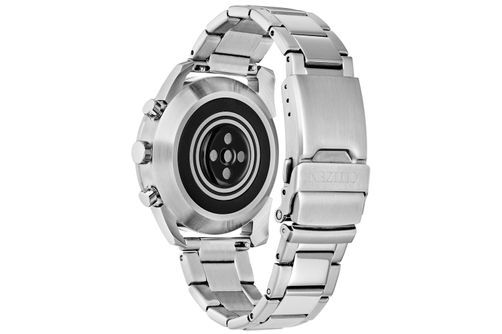 Citizen - CZ Smart Unisex Hybrid 42.5mm Stainless Steel Smartwatch with Silvertone Stainless Steel