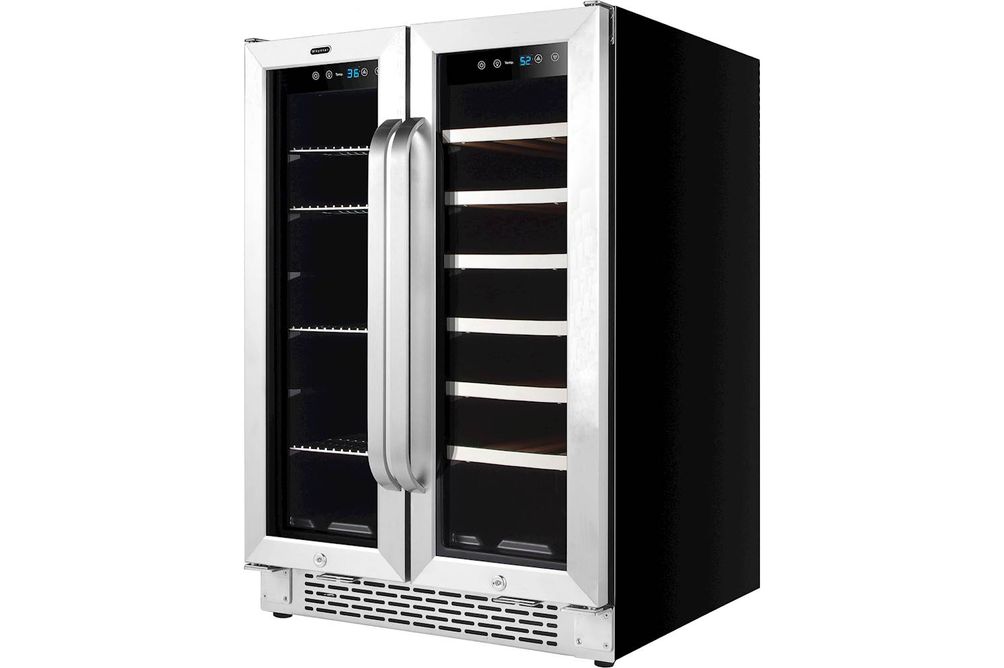 Whynter - 20-Bottle Dual Zone Wine Refrigerator - Black