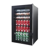 NewAir - 126-Can Beverage Cooler with Glass Door, Adjustable Shelves, 7 Temperature Settings and Lo