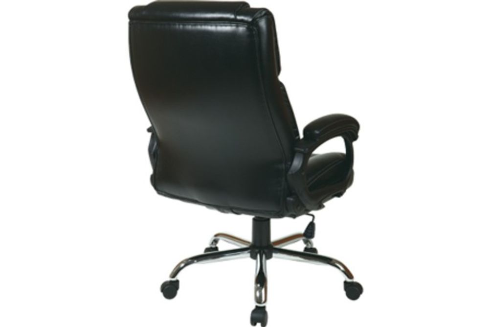 Office Star Products - WorkSmart Big Man's Executive Chair - Black