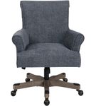 OSP Home Furnishings - Megan Office Chair - Blue/Brushed Grey